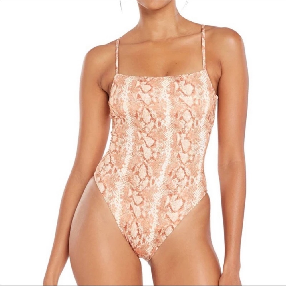 Vitamin A Sand Snake Animal Print Jenna One Piece Sustainable Size Small